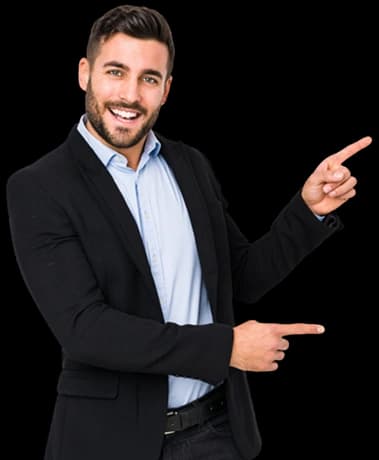 Asesor señalando